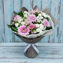Букет цветов из:  Герберы, Альстромерии и Хризантемы в Успенском