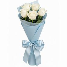 Букет 5 Белых роз Проуд в Успенском