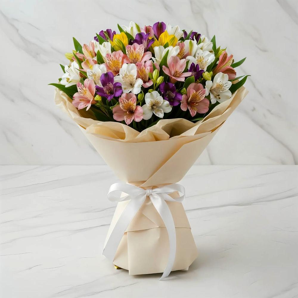 Букет цветов из: Альстромерии в Успенском