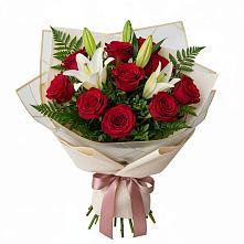 Букет цветов из:  Лилии и Розы в Успенском