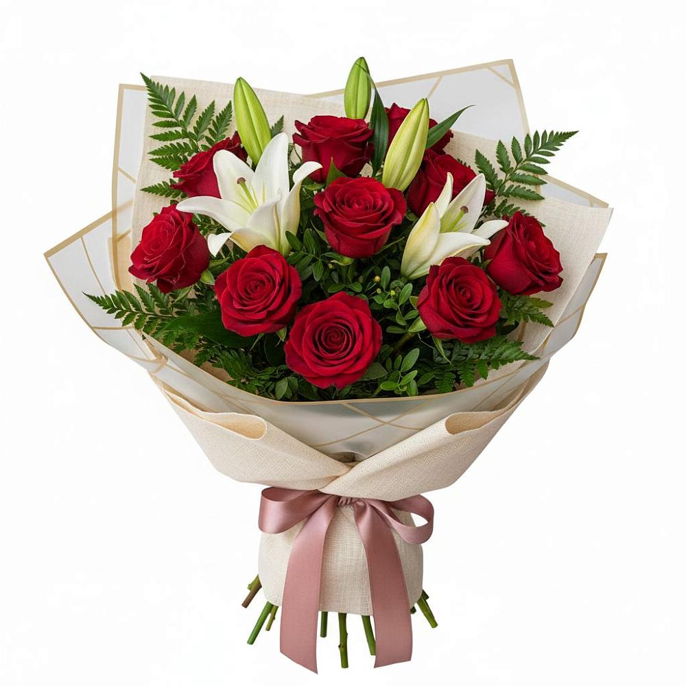 Букет цветов из: Лилии и Розы в Успенском