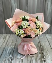 Букет цветов из:  Гвоздики, Розы и Хризантемы в Успенском