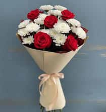 Букет цветов из:  Розы и Хризантемы в Успенском