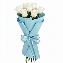 Букет 7 белых роз Проуд в Успенском