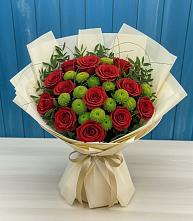 Букет цветов из:  Розы и Хризантемы в Успенском