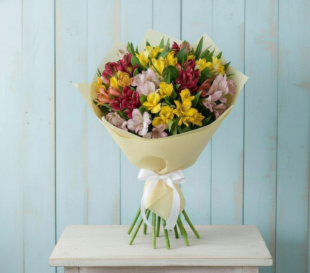 Букет цветов из: Альстромерии в Успенском