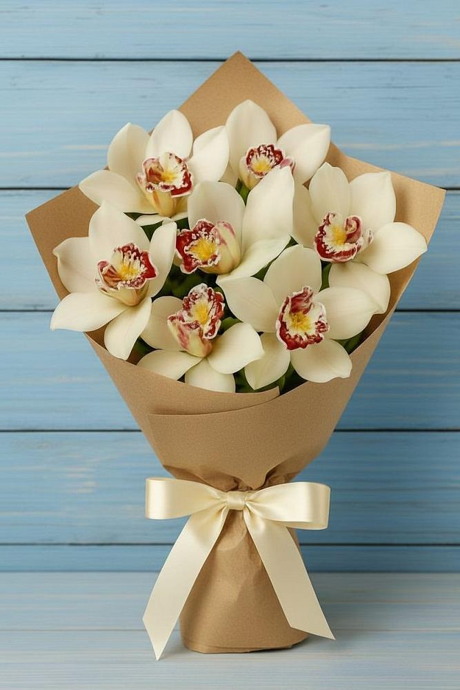 Букет цветов из: Орхидеи и Розы в Успенском